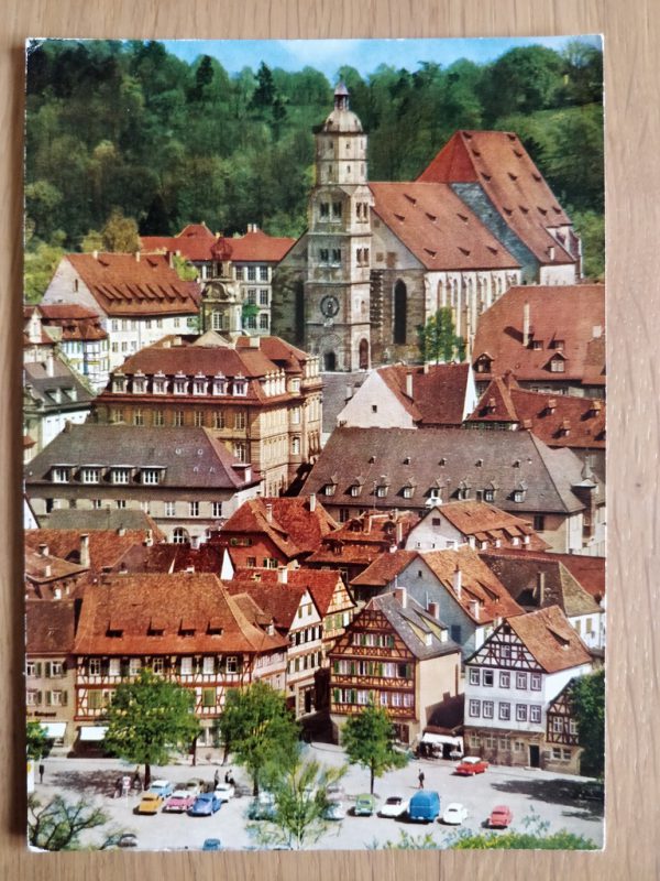Postcard Schwabisch Hall Rathaus