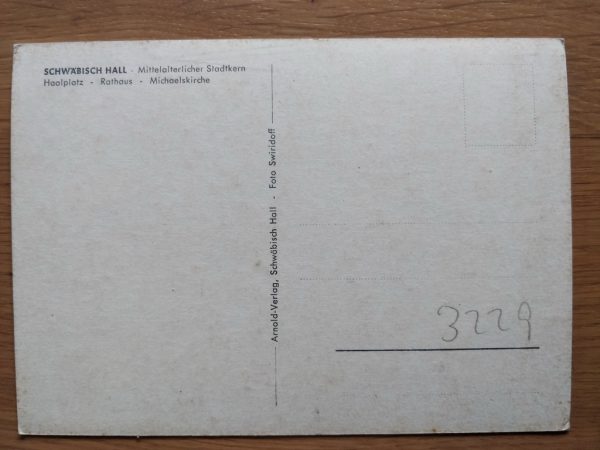 Postcard Schwabisch Hall Rathaus - Image 2