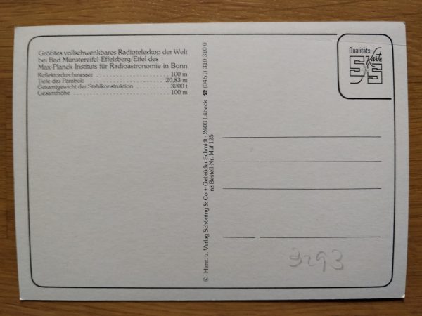 Postcard Radioteleskop Bad Munstereifel - Image 2