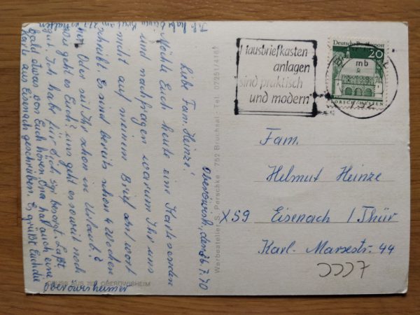 Postcard Grusse aus Oberowisheim - Image 2