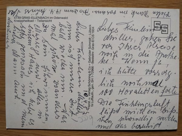 Postcard Gras Ellenbach Odenwald - Image 2