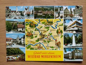 Postcard Gruss aus den Weltbad Mergentheim