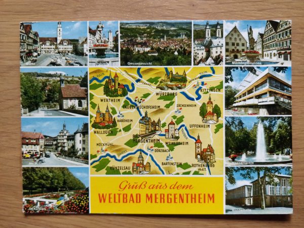 Postcard Gruss aus den Weltbad Mergentheim