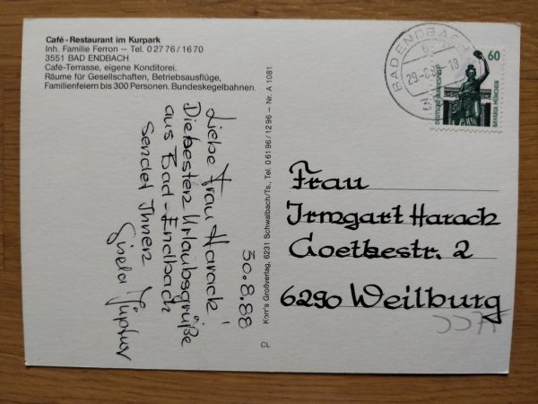 Postcard Cafe im Kurpark  Bad Endbach - Image 2