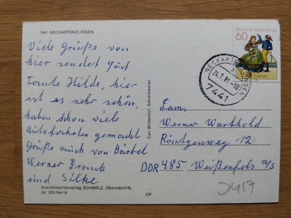 Postcard Panorama Neckartenzlingen - Image 2