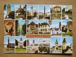 Postcard Darmstadt Buildings