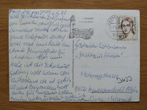 Postcard Darmstadt Buildings - Image 2