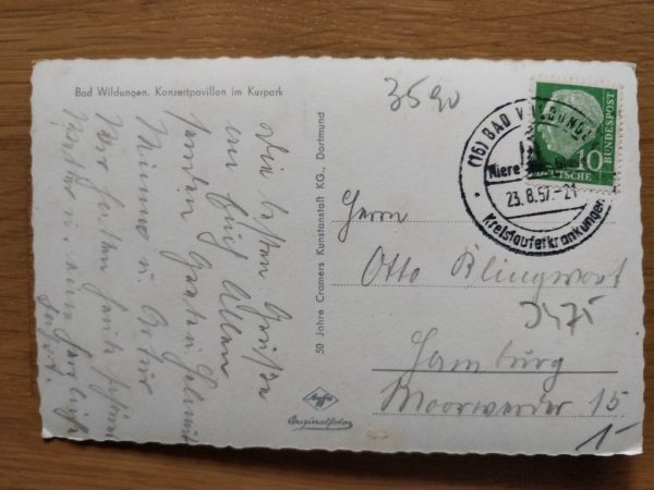 Postcard Bad Wildungen Konzertpavillon - Image 2