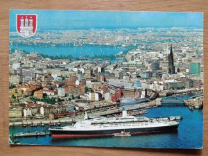 Postcard Hamburg Uberseebrucke