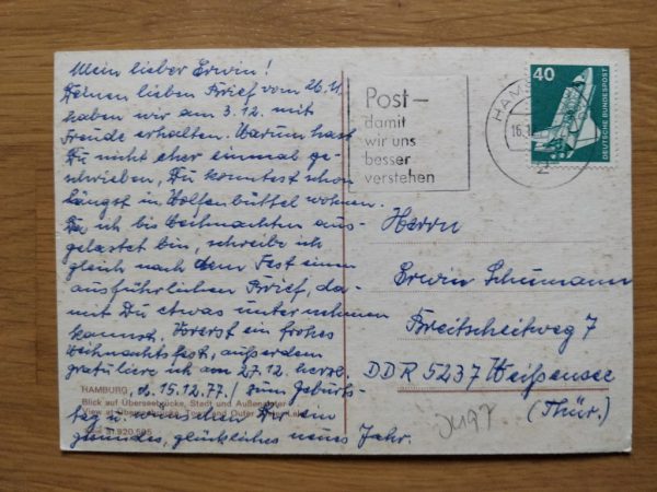 Postcard Hamburg Uberseebrucke - Image 2