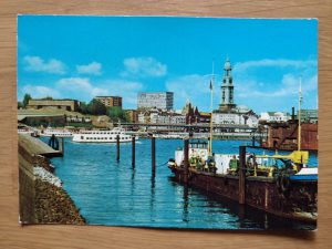 Postcard Hamburg Partie am Hafen