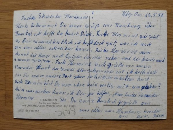 Postcard Hamburg Partie am Hafen - Image 2