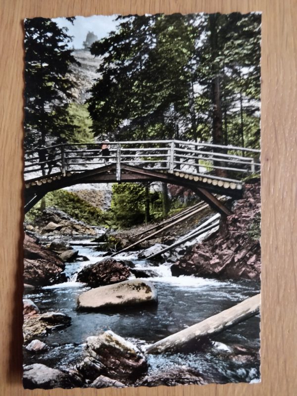 Postcard Okertal Harz Brucke zur Insel