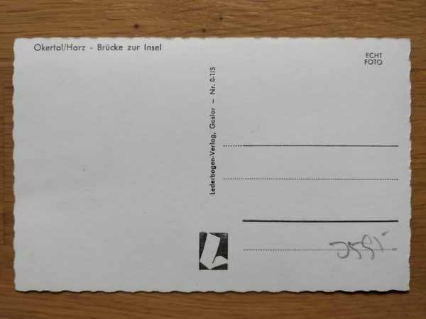 Postcard Okertal Harz Brucke zur Insel - Image 2