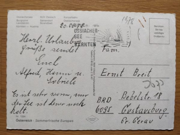 Postcard Grusse vom Ossiachersee - Image 2
