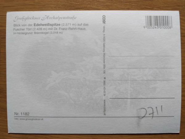 Postcard Grossglockner Hochalpenstrasse Edelweiss Spitze - Image 2
