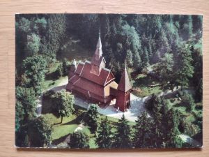 Postcard Nordische Stabkirche