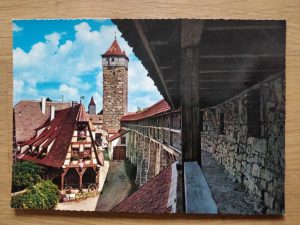 Postcard Rothenburg Wehrgang
