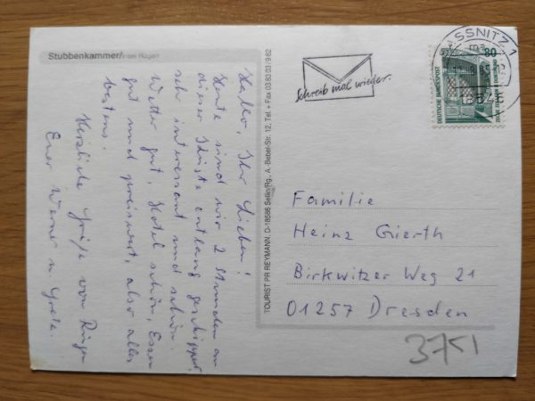 Postcard Stubenkammer Insel Rugen - Image 2