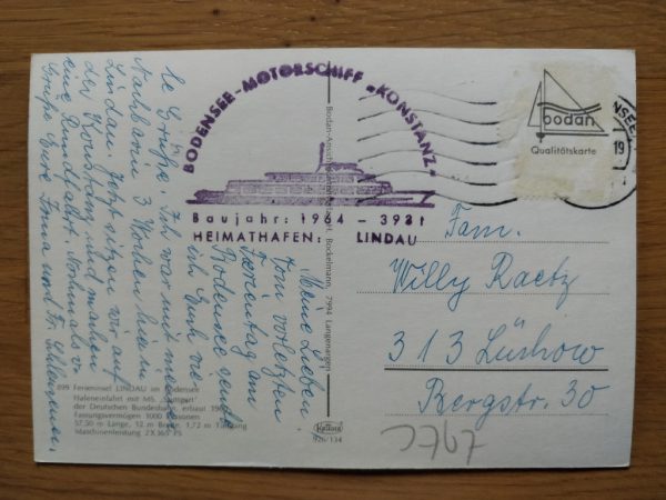 Postcard MS Stuttgart Lindau - Image 2