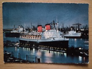 Postcard Hamburg Hafen Boat