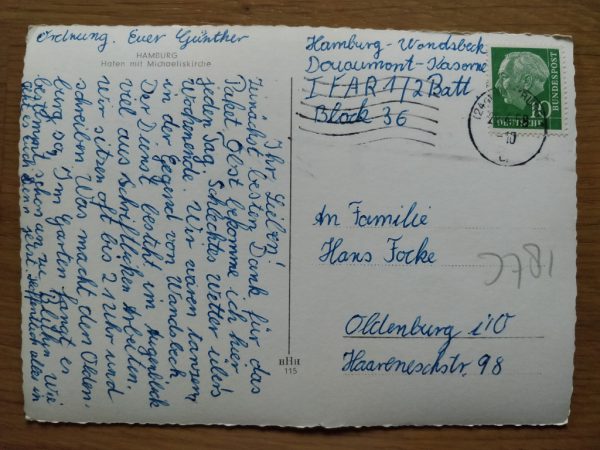 Postcard Hamburg Hafen und Michaeliskirche - Image 2