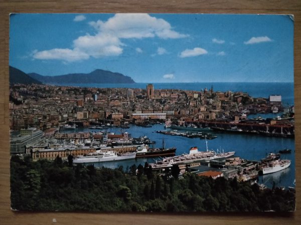 Postcard Genova Porto Panorama