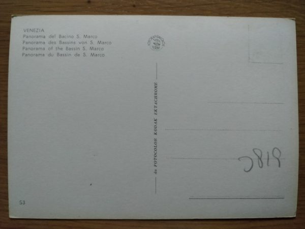 Postcard Venezia Bacino San Marco - Image 2