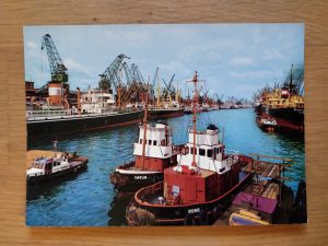 Postcard Bremen Uberseehafen