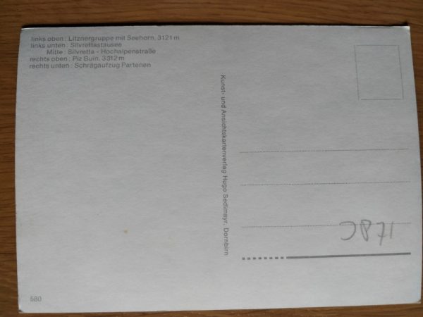 Postcard Grusse aus Der Silvretta - Image 2
