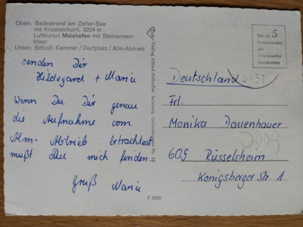 Postcard Maishofen Salzburg - Image 2