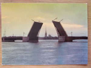 Postcard Russia Aeroflot The Neva Leningrad