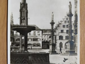 Postcard Freiburg Munsterplatz