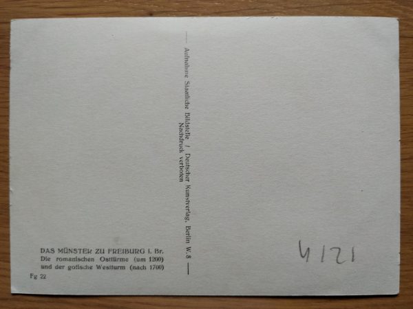 Postcard Freiburg Das Munster - Image 2
