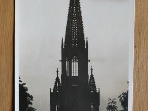 Postcard Freiburg Munsterpyramide