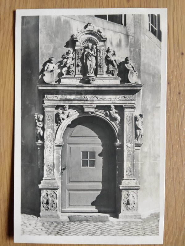Postcard Freiburg Portal im Bezirksambt