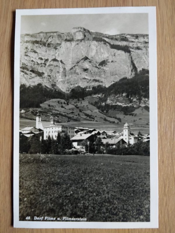 Postcard Dorf Flims und Flimsterstein