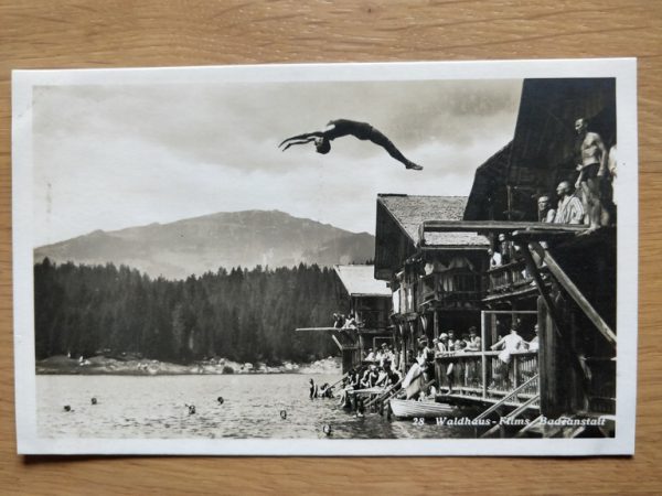 Postcard Dive Flims Caumasee 3