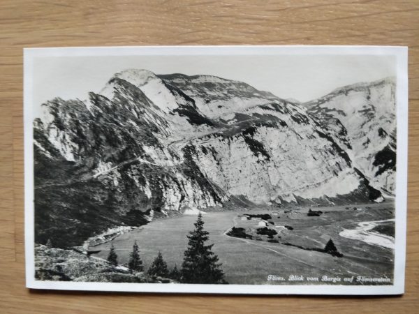Postcard Flims Bargis auf Flimsterstein
