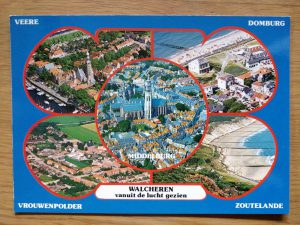 Postcard Walcheren vanuit de lucht
