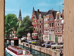 Postcard Amsterdam OZ Voorburgwal