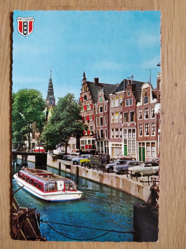 Postcard Amsterdam OZ Voorburgwal