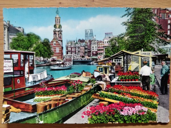 Postcard Amsterdam Bloemenmarkt Singel