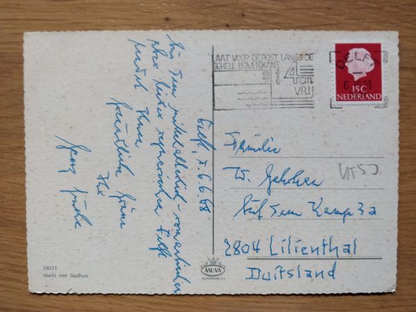 Postcard Delft Markt Stadhuis - Image 2