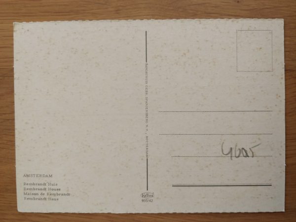 Postcard Amsterdam Rembrandt Huis - Image 2