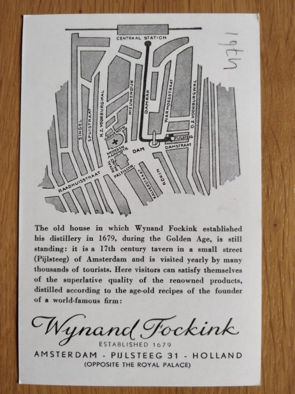 Postcard Wijnand Fockink Pijlsteeg Amsterdam - Image 2