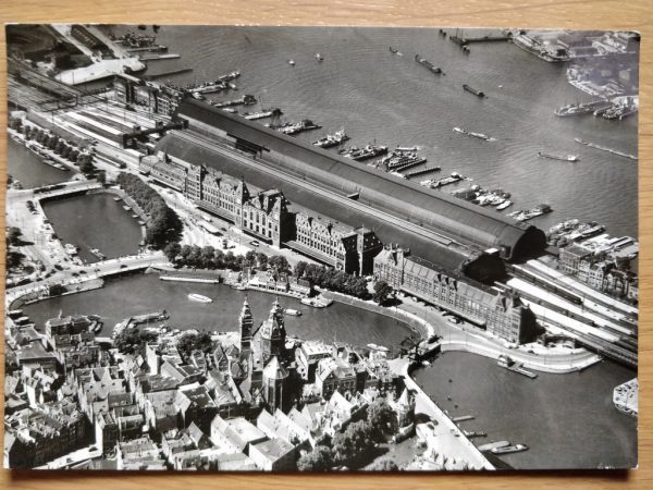 Postcard Amsterdam Centraal Station KLM