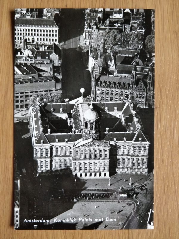 Postcard Amsterdam Dam Koninklijk Paleis KLM