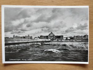 Postcard Scheveningen Hoog Water