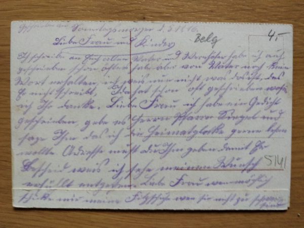 Postcard Ostende Poste 1916 - Image 2